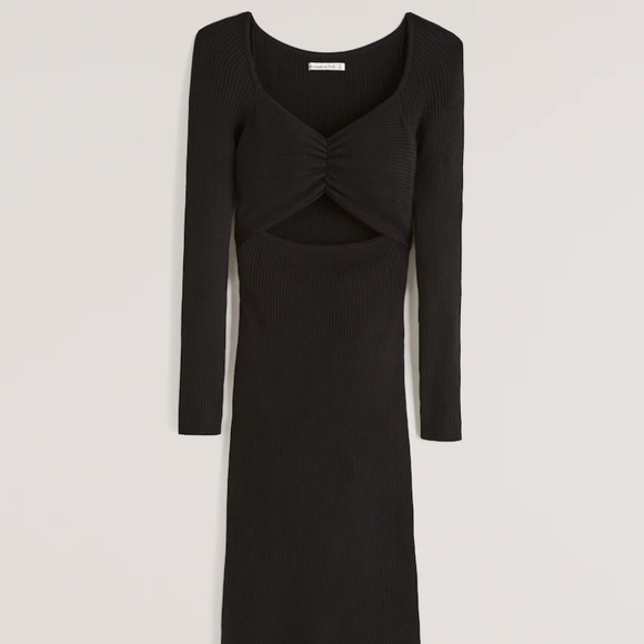Abercrombie Cinched Front Cutout Midi Sweater Dress - Picture 3 of 3
